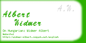 albert widmer business card